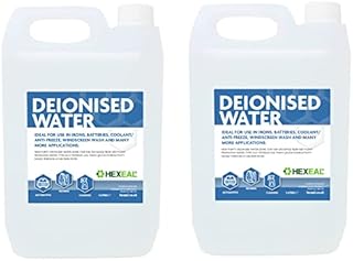 Hexeal DE-IONISED WATER | 10L | (De Mineralised/Deionised/Not Distilled) Pure