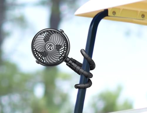 Image of AMACOOL Golf Cart Cruise Fan for Travel, Flexible Tripod Fan Fits EZGO Club Car Yamaha, Birthday Gifts for Golfer Men Dad Father, 5000mAh Rechargeable, Golf Cart Cruise Essential Accessories 2026