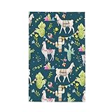 GUOLGP Toalla de cocina con estampado de cactus tropicales de alpaca y llama, absorbente, de secado rápido, suave, para el hogar, baño, gimnasio, viajes, regalos al aire libre