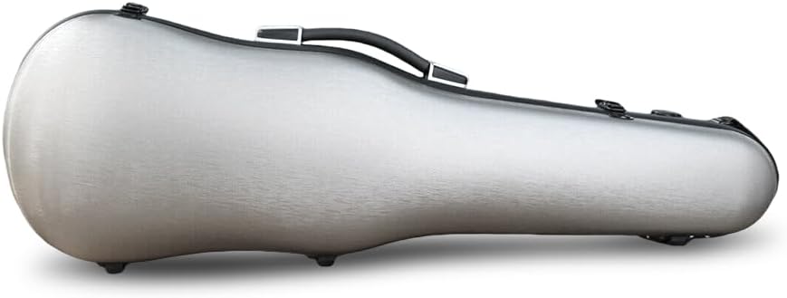 Vetimobato Violin Case for 4/4 & 3/4 Size – Carbon Fiber Hard Shell Fiddle Case with Adjustable Magic Fastener, 2 Bow Holder Lightweight & Protective Travel Violin Box for Student & Adults (Champagne)