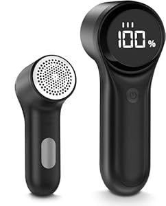 BZGG Fusselrasierer Elektrisch, Tragbarer Aufladbar Elektrisch Fusselentferner, LED-Anzeige, 3 Geschwindigkeiten Sind Einstellbar Fusselfräse für Verschiedene Stoffe, Schwarz