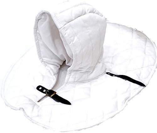 THOR INSTRUMENTS Medieval Renaissance New Armor Padded Arming Cap Collar Head Neck Cotton White SCA Rustic Vintage Home Decor Gifts