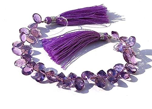 Améthyste facettée en perles ovales LKBEADS pour création de bijoux de 9x6mm