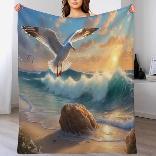 Couverture mouette au design impression 3D raffiné et linge de lit de qualité supérieure - 2