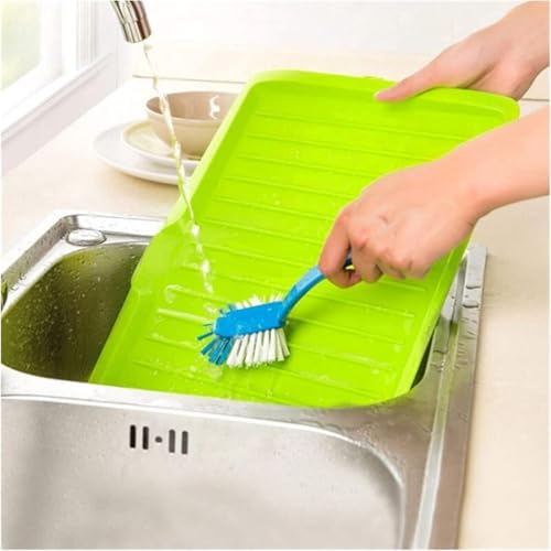 Image of Kitchen Utility Draining Board with Hanging Hook, Dish Rack, Plastic Dish Drainer Tray, Large Sink Drying Rack, Kitchen Tableware Organizer, Drain Board For Utensils, Vegetable & Fruit