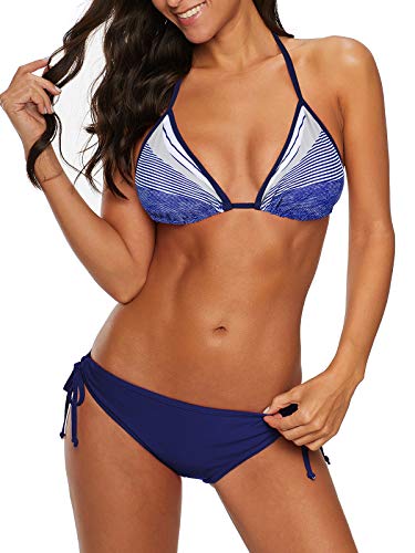 Image of Century Star Women Cute String Triangle Bikini Sets - Swimsuits Two-Piece Tie Side Adjustable Ties Halter Bathing Suit
