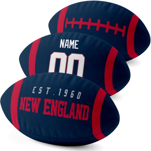 Image of ANTKING New England Throw Pillow Custom Name Number for Men Boy Gifts | Personalized Gift for Youth for Birthday Christmas