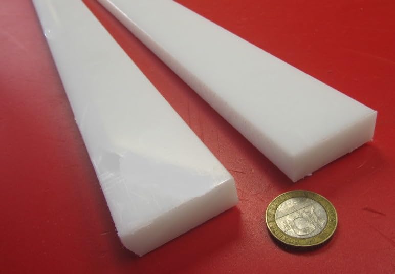 White HDPE (High Density Polyethylene) Rectangular Bar .500