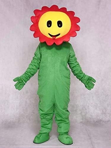 Red Giggling Sun Flower Mascot Costumes Plant