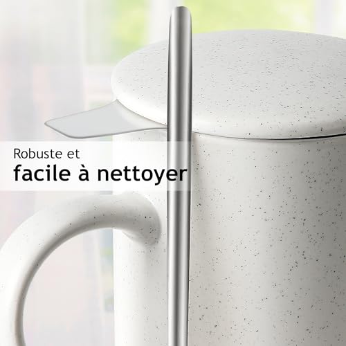 Tasse de thé en céramique de haute qualité MIAMIO avec infuseur et cuillère