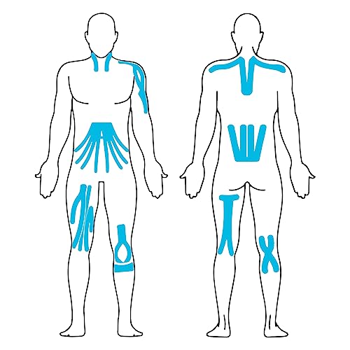 Effekt Manufaktur - [10 In X 2 In] Pre-Cut Kinesiology Tapes In Many Colors I Waterproof And Elastic I Extra Strong #TOP3