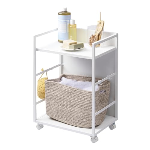 YAMAZAKI Home Tower Wheeled Wagon Cart with Adjustable...