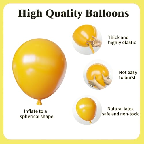 Image of Yellow Balloons Kit, 65Pcs Light yellow Balloon, 12in Pastel Lemon Yellow Latex Balloons for Birthday Wedding Baby Shower Bride Sunflower Theme Party Decoration