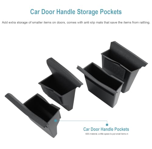 Image of CDEFG 4Pcs for 2026 Mazda CX5 Center Console Organizer Door Handle Pocket | Trash Can for 2026 Mazda CX-5 (S /Select /Preferred /Premium /Premium Plus) Accessory Door Side Storage Box
