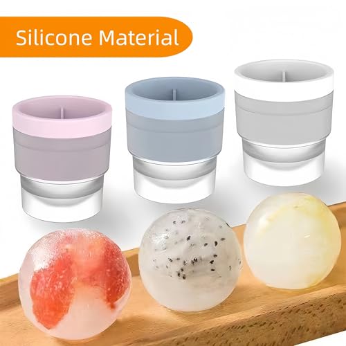 3 moldes grandes para bola de hielo en silicona miniatura 3