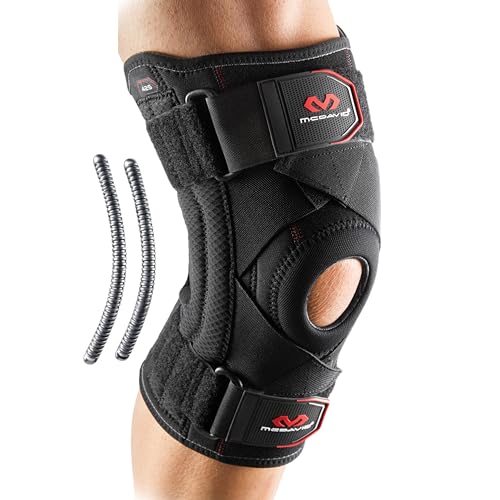 McDavid Knee Brace Support with Side Stays, Compression Knee Sleeve & Cross Straps for Patellar Tendon Support, Tendonitis, Arthritis Pain Relief, Recovery, Knee Brace for Men and Women