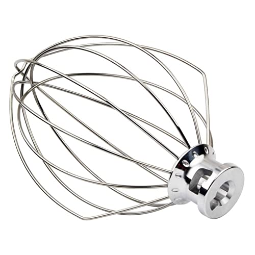 Ehwisbe Batidora de Alambre K5AWW Batidora de Alambre de Acero Inoxidable, Batidora de Huevos, Cabezal Mezclador 5QT para American