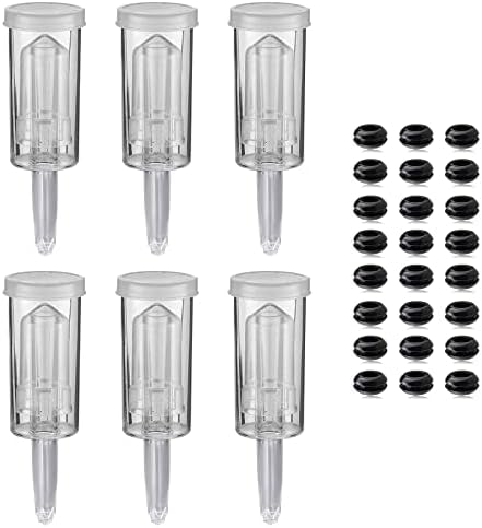 Brewing Airlock Kit, 24 Airlock Grommet and 6 Fermentation Airlocks, Wine Airlock, Used for Brewing Wine, Sauerkraut, Pickles, Etc. Airlock Kit, FDA Transparency Upgrade