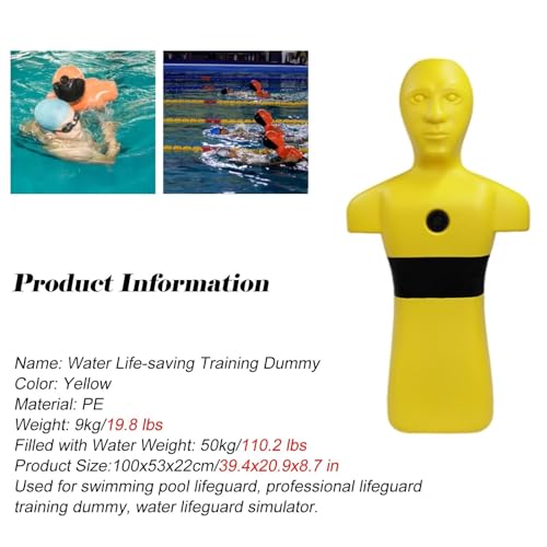 Muñeco de entrenamiento para natación PE, rescate acuático miniatura 2