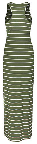 Image of Roselux Women Sleeveless Scoop Neck Striped Maxi Sundresses Loose Racerback Long Dress