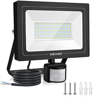 MEIKEE Security Lights with Motion Sensor, 60W PIR Lights, Super Bright 5200Lumen LED Sensor Flood Lights Outdoor, IP66 Waterproof Perfect for Garage, Garden and Forecourt