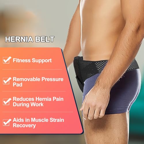 Faja hernia inguinal ajustable para soporte abdominal miniatura 4