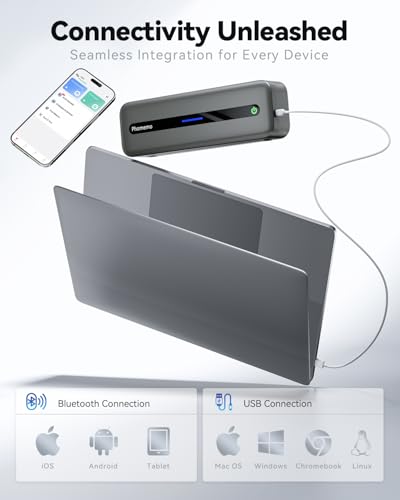 Phomemo Portbale Printers Wireless for Travel, M832 Bluetooth Thermal Printer 8.5'' x 11'', Comaptible with Android & iOS Phone and Laptop, Small Mobile Printer for Office School Home Use