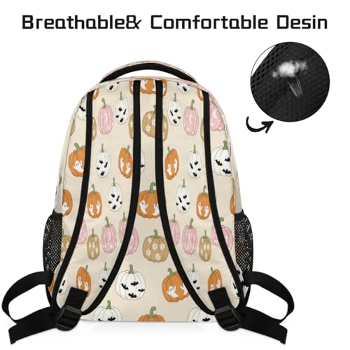 Mochila para libros de Halloween escolar espaciosa para estudiantes 4