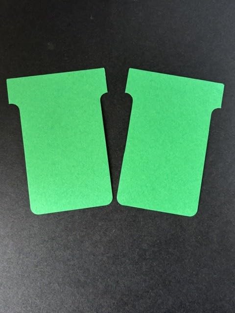 Forest Green Size 2 Tcards, Re-Fills for Office Wall Planner, Pack of 100