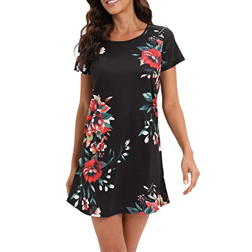 MAGIC ARMOR Chemise de Nuit en Coton à Manches Courtes pour Femme - Taille S à XXL PAT3 XXL – vue 2