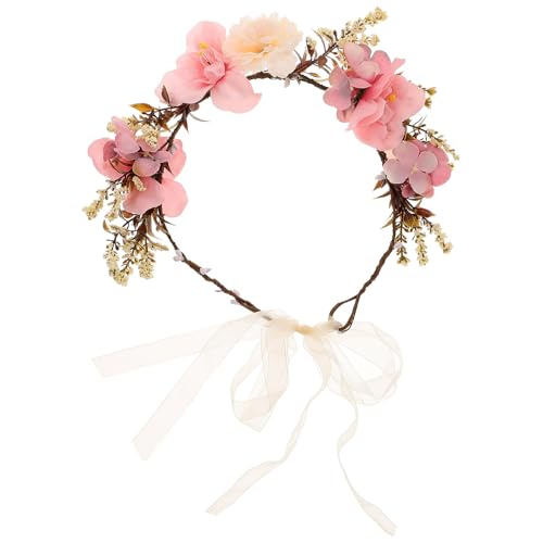 Bandeau de mariée floral pour coiffure bohème lors d'un mariage à la plage