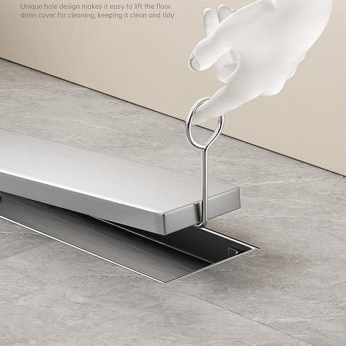 Drain de douche linéaire haute performance en acier inoxydable doré - 6