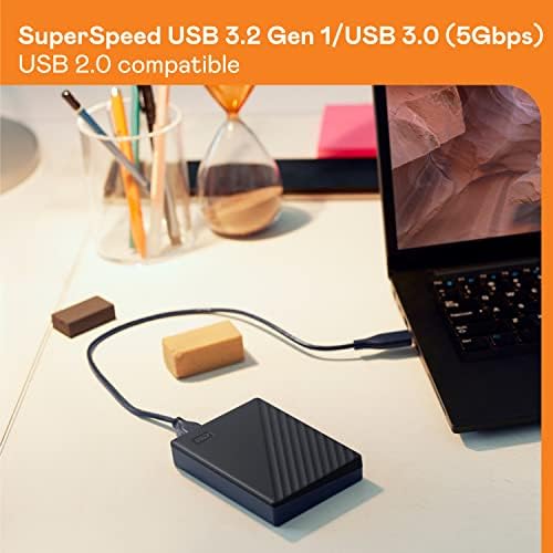 WD 4TB My Passport, Portable External Hard Drive, Black, backup software with defense against ransomware, and password protection, USB 3.1/USB 3.0 compatible - WDBPKJ0040BBK-WESN - 5