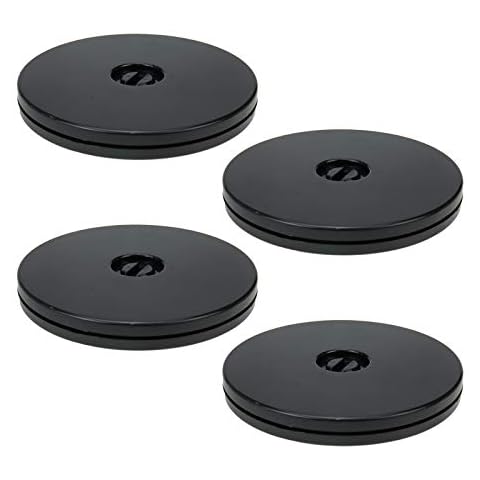 Geesatis 4 Pcs Acrylic Lazy Susan 4 inch Turntable Organizer Rotating Revolving Display Base,Smooth Swivel Plate for Display Base Turn Dining Table Cover