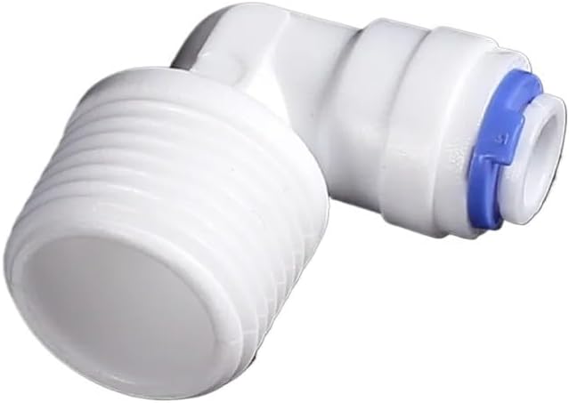 5pc 1/4" OD Pipe to 1/2"Male Elbow Quick Connector RO Water Purifier Reverse Osmosis Aquarium System Connector Fitting