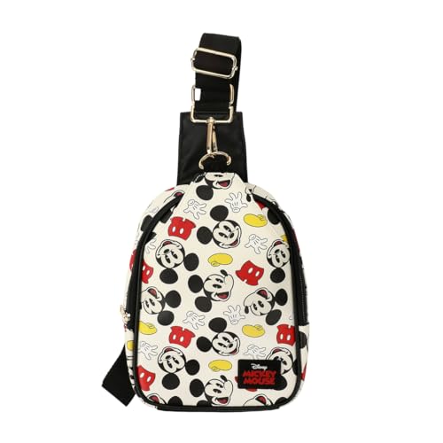 Sac à bandoulière Disney Mickey Mouse blanc 18,8 cm pour les sorties quotidiennes en ville