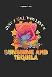 tequila girl fancy dress  Sketchbook for Drawing and Sketching - Just A Girl Who Loves Sunshine And Tequila Tie Dye Pattern: 120 Pages, 6\" x 9\" Sketchbook Journal White Paper (Blank Drawing Books)