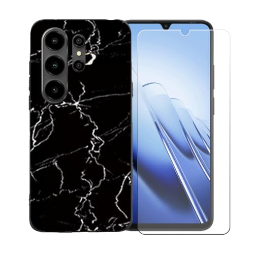 LCEHTOGYE �K�p Blackview Wave 10C +�����K���X�X�N���[���v���e�N�^�[�p�P�[�X�A�K�p Blackview Wave 10C (6,88")�ƌ݊����̂���u���b�N�\�t�gTPU�V���R���Q���P�[�X�ی�J�o�[ LLM9