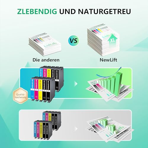 NewLift 604XL Druckerpatronen kompatibel für Epson 604 604XL Patronen Multipack für Expression Home XP-2205 XP-3200 XP-4200 XP-3205 Workforce WF-2910 WF-2930 WF-2950 (10er-Pack)