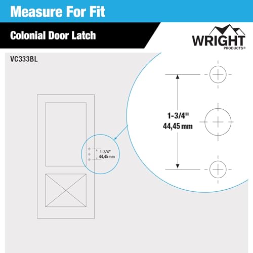 Colonial Hammered Black Push-Button Latch For Screen & Storm Doors - Model 1909 By Hampton Products