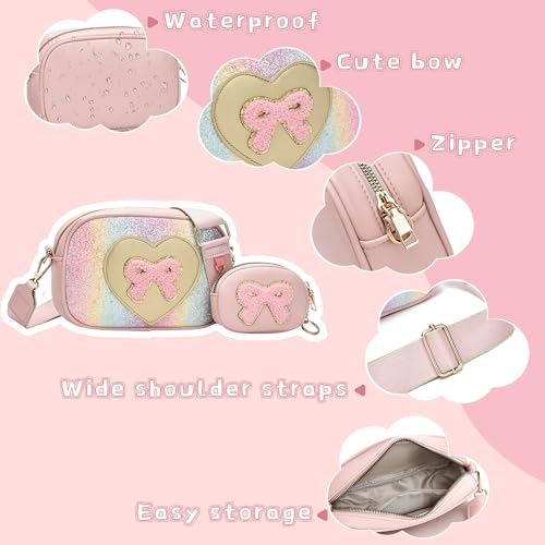 Image of I IHAYNER Birthday Gifts for Girl Kids Purse Little Girls Purse Crossbody Bag for Women Small Travel Shoulder Bags for Girls (Pure Purple)