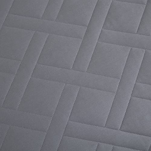 Hombys Oversized King 3 Pieces Bedspreads Coverlet 120"X120" - 100% Cotton Cover Quilt Set With Pillow Sham For All Season Use,Soft & Lightweight Huge Bed Cover (Oversized King, Grey) #TOP6