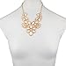 LUX ACCESSORIES Ivory Floral Statement N Necklace