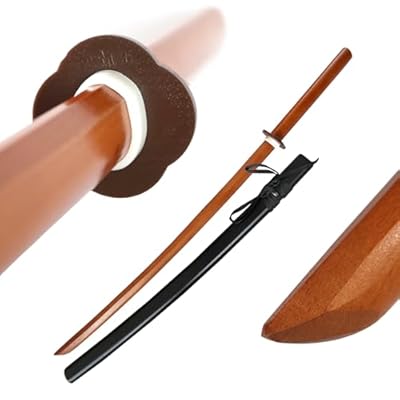 DEPICE Set Bokken de Haya con Saya, Aprox. 500 g, Longitud Aprox. 101 cm, Madera Natural, Lacado Transparente, Iaido Aikido Aikido | Ya disponible en tu tienda friki favorita! En mundofriki.es!
