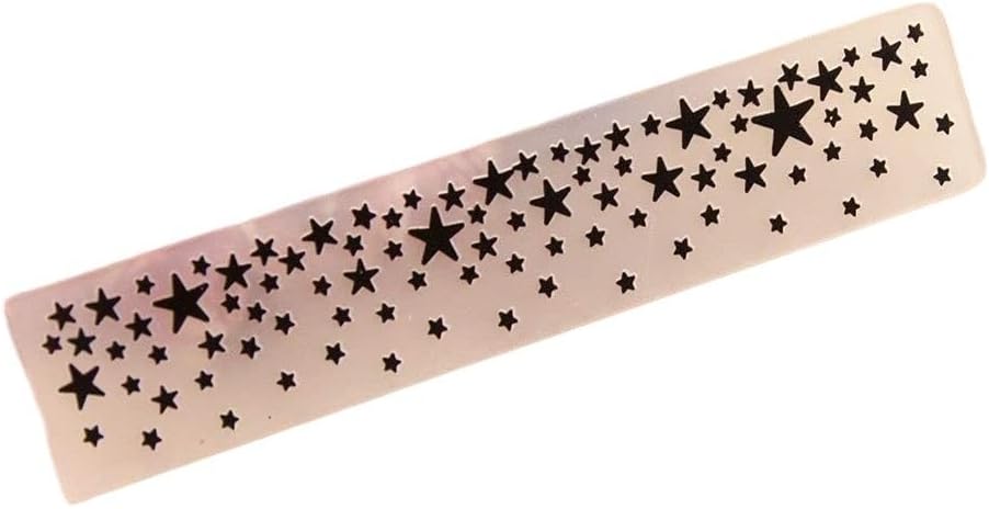 3D Plastic Embossing Folders, Embossing Folder 15 x 3 cm Star Geometric for Scrapbook DIY Album Card