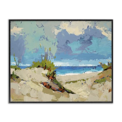 Modern Seaside Beach Scene, 16 x 20 Inch Framed Giclée Print