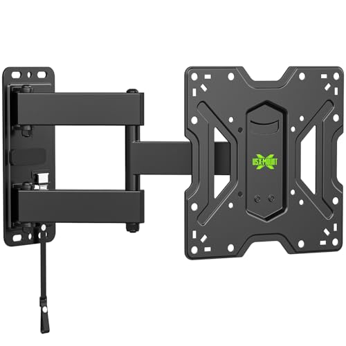 USX MOUNT UL Listed RV TV Mount for Most 17-43inch TV - Lockable Full Motion RV TV Wall Mount for Camper, Trailer, Motorhome - Swivel Tilt Bracket for Truck Boat, 44 lbs Capacity, VESA 200mm