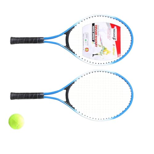 Raqueta de Tenis para - Aluminio Conjunto de Raquetas Ligeras | Raqueta de Tenis con , Raquetas de Aprendizaje de Tenis para Principiantes, 1 Par con Pelota, Regalo