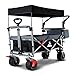Produktbild TOPWELL All-Terrain Bollerwagen Faltbarer 360° Räder Gartenwagen Strandwagen mit Dach und Doppelbremse 100L, 120KG