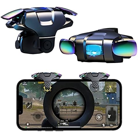 Ozkak PUBG Mobile Controller Game Trigger Rapid-Fire Auto High Frequency Click 5 Levels, Gaming Joystick L1R1 Gamepad Compatible with iPhone Android【1 pair】 Cover